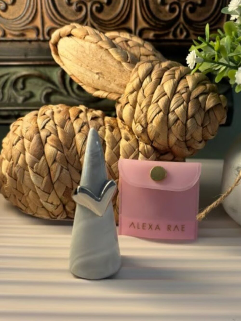Bar by Alexa Rae "My Love" Silver Ring -Adjustable
